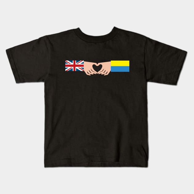 UK loves Ukraine Kids T-Shirt by RussellTateDotCom